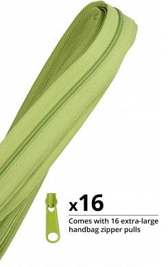 Zippers by the Yard Apple Green
