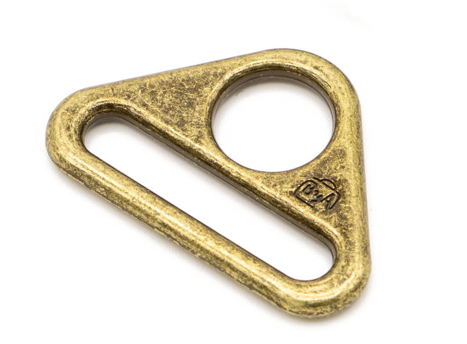 Hardware 1" Triangle Ring--Antique Brass