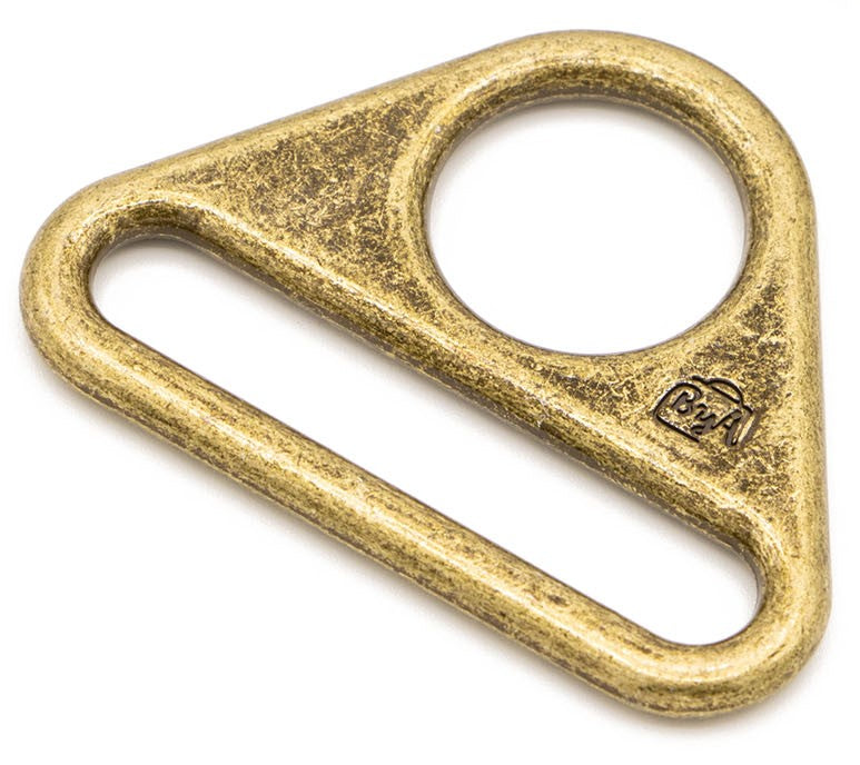 byAnnie Hardware 1.5" Triangle Ring--Antique Brass