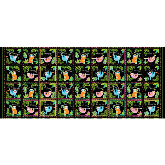 Don't Hurry, Be Happy Patchwork Black Multi