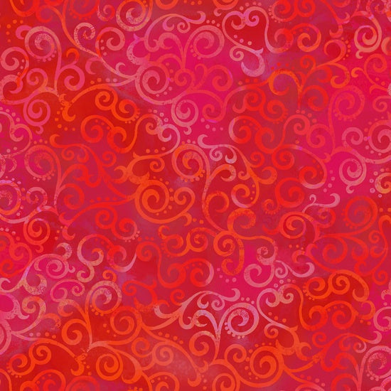 Ombre Scroll Red