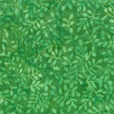 Batiks Flourish Green - (2)