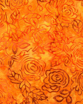 Batiks Briar Rose Balis Orange