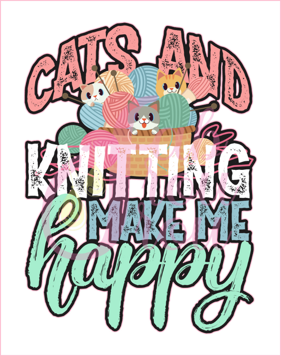 Cats and Knitting Magnet
