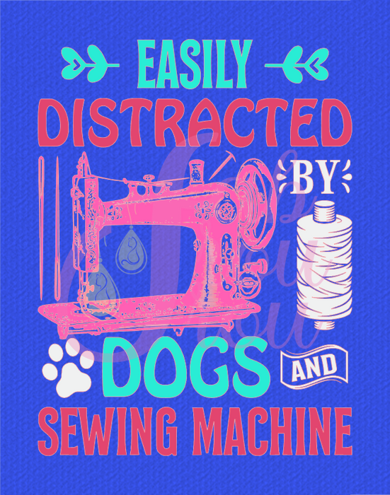 Easily Distracted By Dogs Sewing Magnet