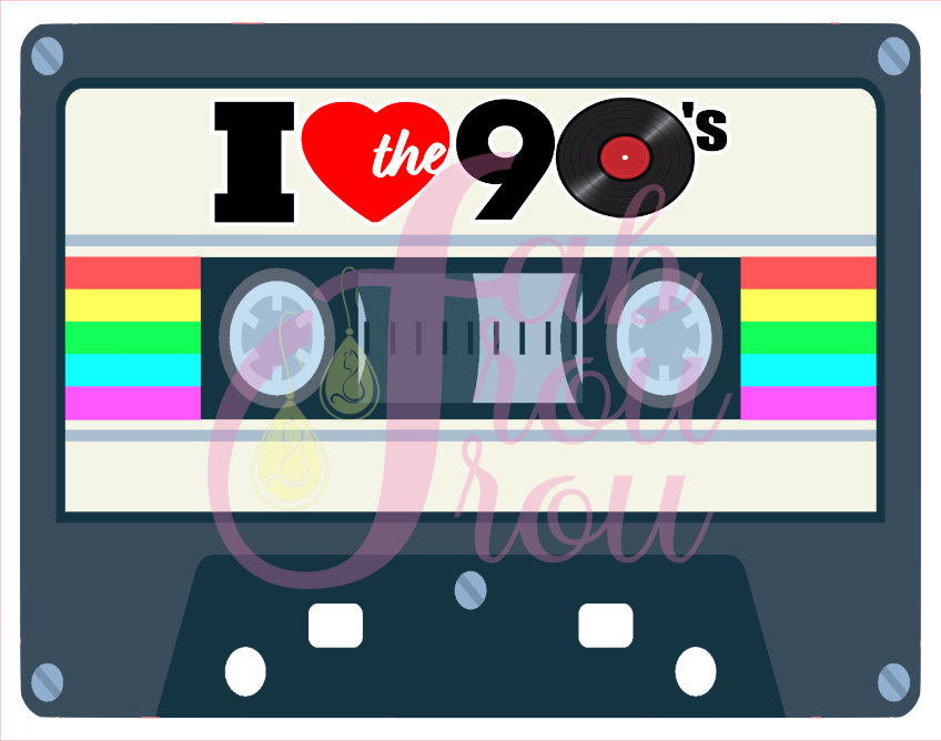 I Love 90s Cassette 1 Magnet